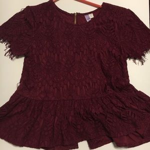 Super cute red back zip formal shirt!!!